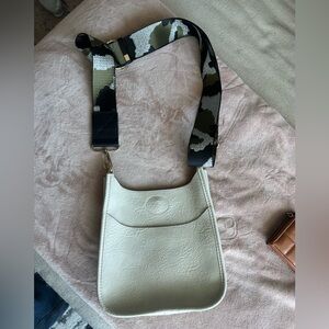 Adhorned Crossbody Bag with Camo Strap